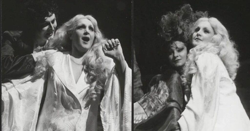 Jako Małgorzata z (Małgorzatą Szmidt – Hellą) w „Mistrzu i Małgorzacie” Rainera Kunada, Teatr Wielki w Warszawie, 1987 © archiwum Teatru Wielkiego w Warszawie