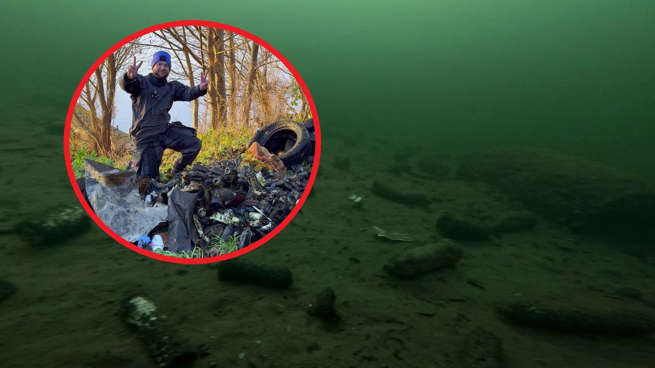 Zanurkował w Jeziorze Drawsko. Szokujące, co wyłowił