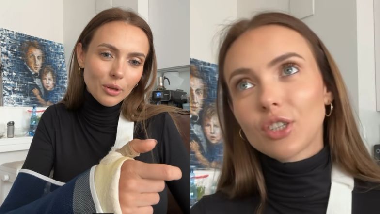 Marcela Leszczak relacjonuje złamanie ręki