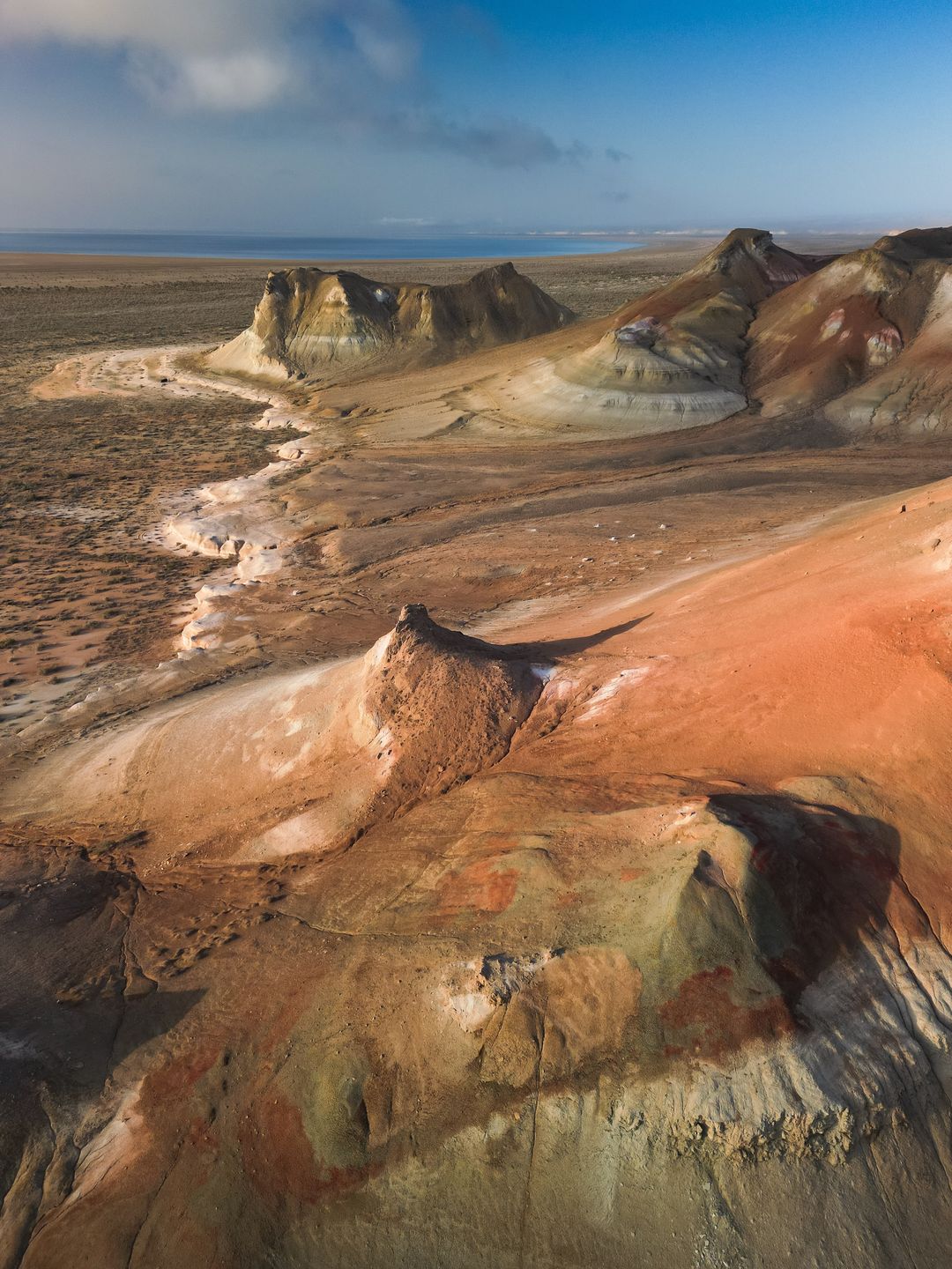Kosmiczny krajobraz okolic Przylądka Aktumsik nad Morzem Aralski