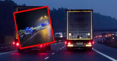 2 tony kukurydzy na drodze. Wypadek na A1