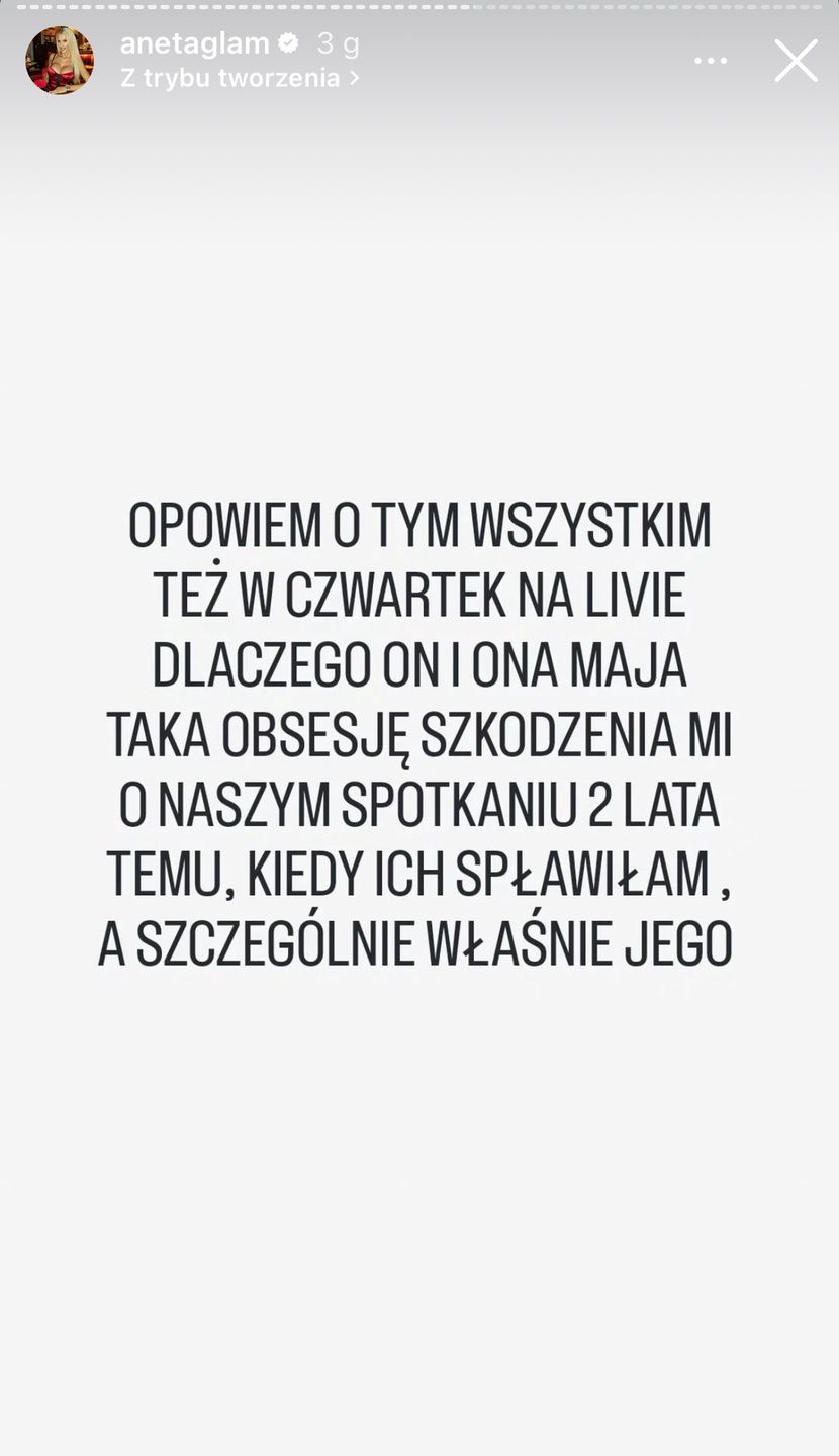 Aneta Glam twierdzi, że partner Caroline Derpieński ją podrywał
