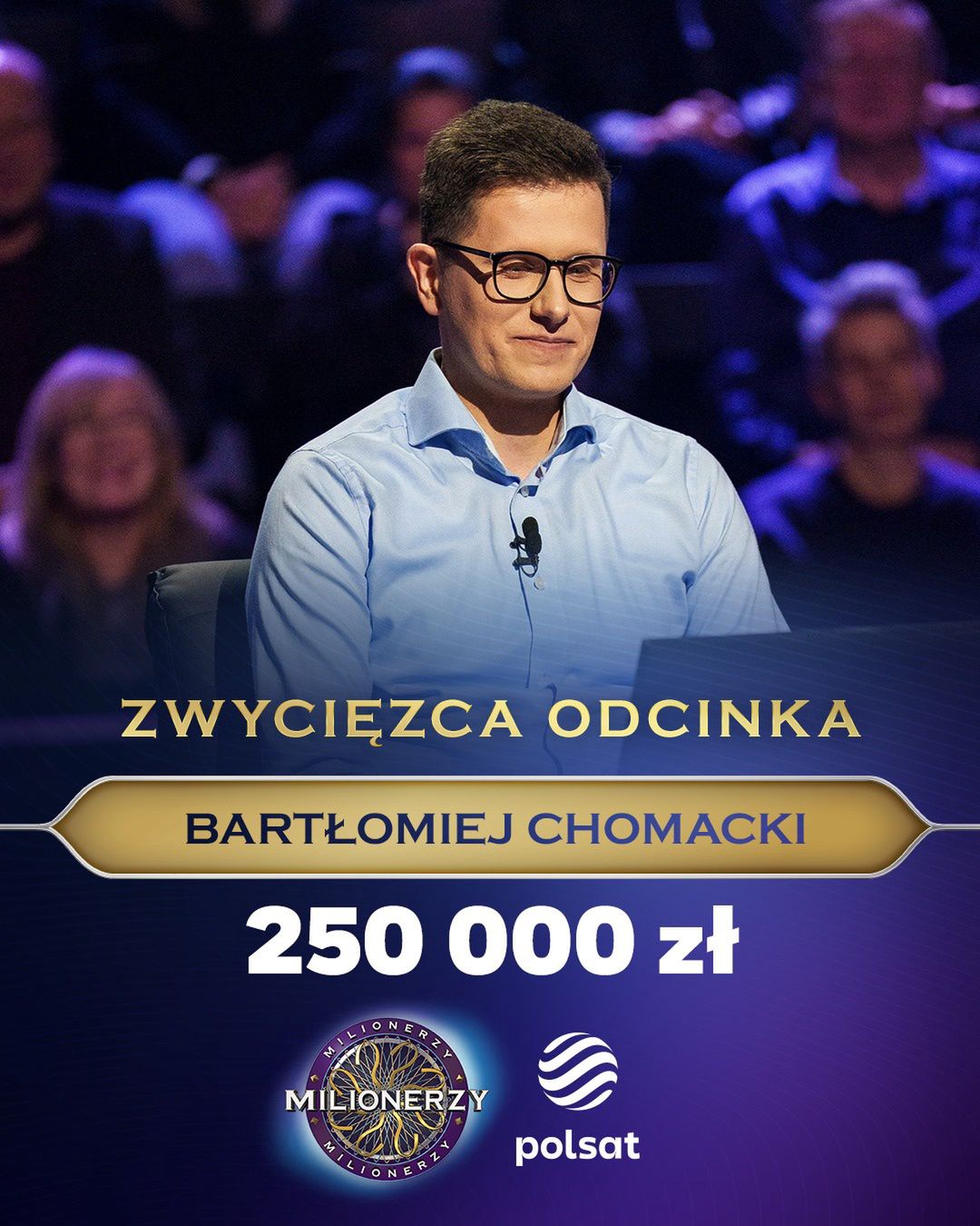Bartłomiej wygrał 250 tys. zł w "Milionerach"