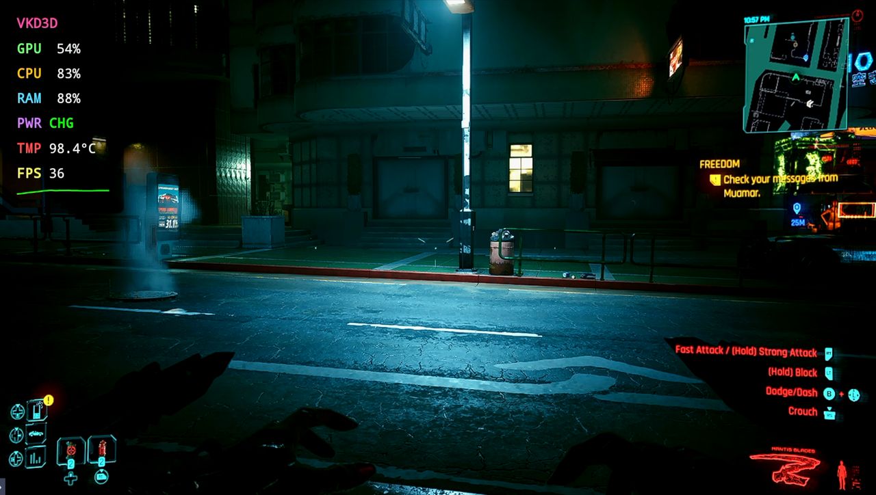 Cyberpunk 2077 na Red Magic 11 Pro