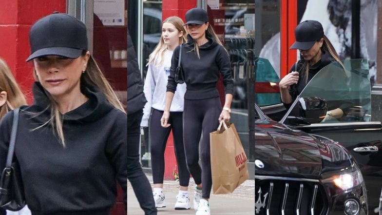 Zwyczajna Victoria Beckham W Bluzie I Legginsach Buszuje Po Sklepach Z 11 Letnią Córką Harper 8421