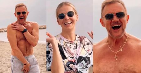 Cezary Pazura pręży DORODNĄ KLATĘ podczas rodzinnej "ucieczki" przed Wszystkimi Świętymi do Hiszpanii (WIDEO)