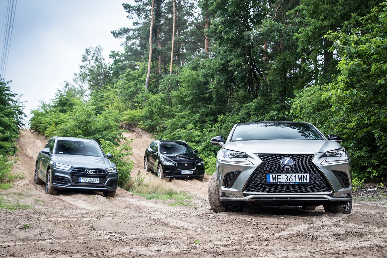 Lexus NX, Audi Q5 i Jaguar F-Pace: oczekiwania kontra rzeczywistość