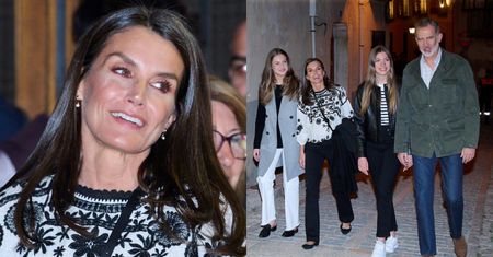 Królowa Letizia zadaje szyku w bluzce z sieciówki. Wcześniej nosiła ją jej starsza córka. Oszczędność godna podziwu? (ZDJĘCIA)