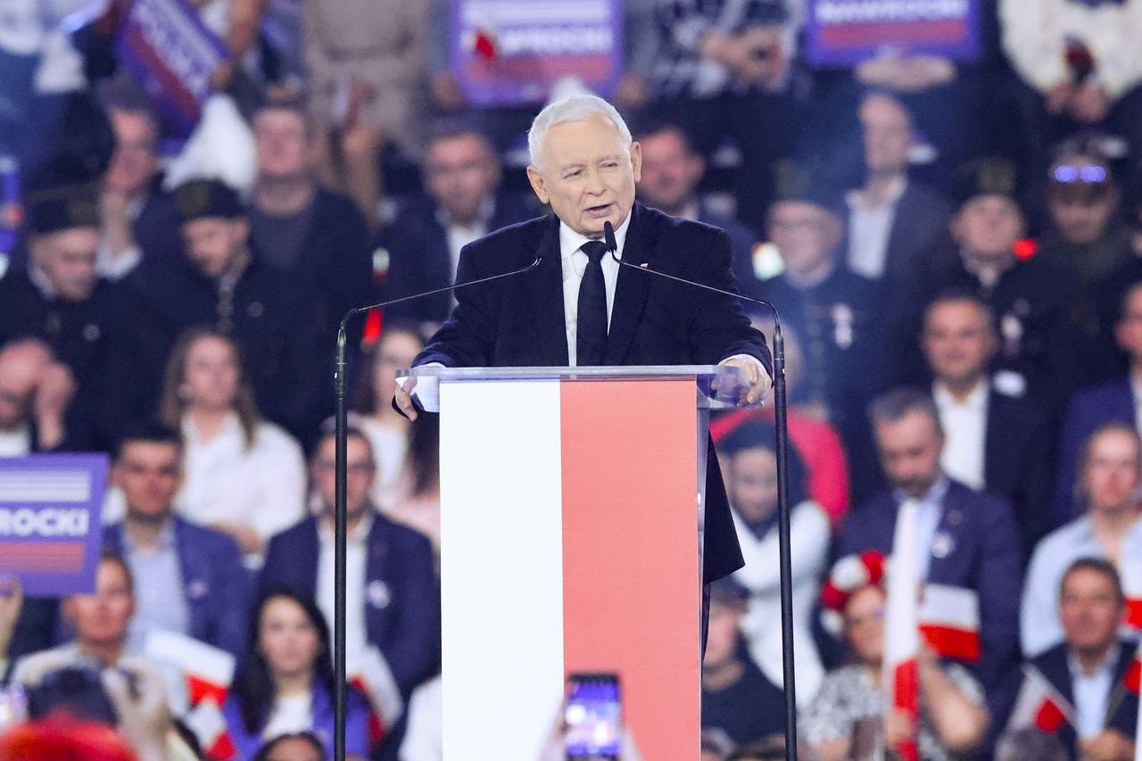 Kaczyński rozbawił tłum na konwencji. Padły słowa o Nawrockim