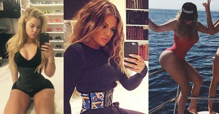 Khloe Kardashian chwali się BARDZO WĄSKĄ TALIĄ... (FOTO)