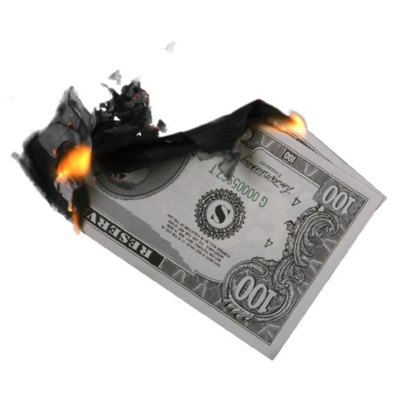 money-fire