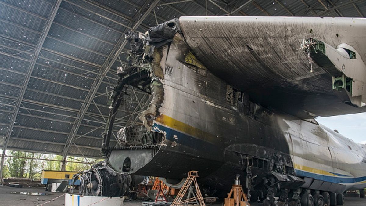 Największy samolot świata został zniszczony przez Rosjan w marcu