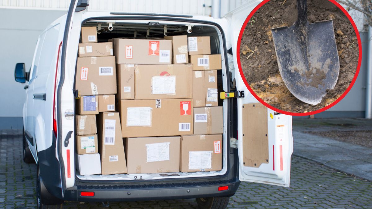 40-latek ruszył z łopatą na samochód kuriera