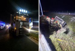 Poważny wypadek na S7. Ranny 60-letni kierowca ciężarówki