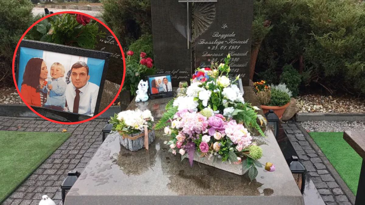 Dariusz Kmiecik na zdjęciu z żoną Brygidą i synkiem Remigiuszem