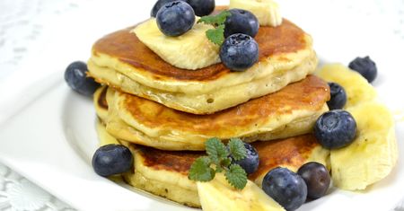 Bananowe pancakes. Puszyste i delikatne placuszki