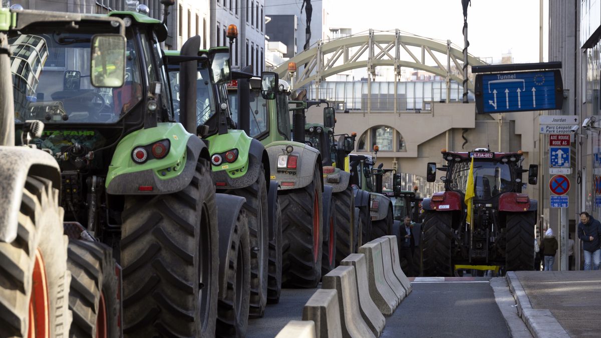 Rolnicy protestują pod Parlamentem Europejskim
