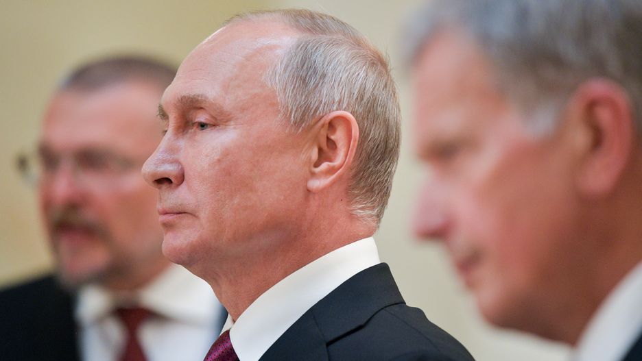 HELSINKI, FINLAND - AUGUST 21, 2019: Russia's President Vladimir Putin during a joint press conference with Finland's President Sauli Niinisto on their meeting at the Presidential Palace. Alexei Druzhinin/Russian Presidential Press and Information Office/TASS (Photo by Alexei Druzhinin\TASS via Getty Images)