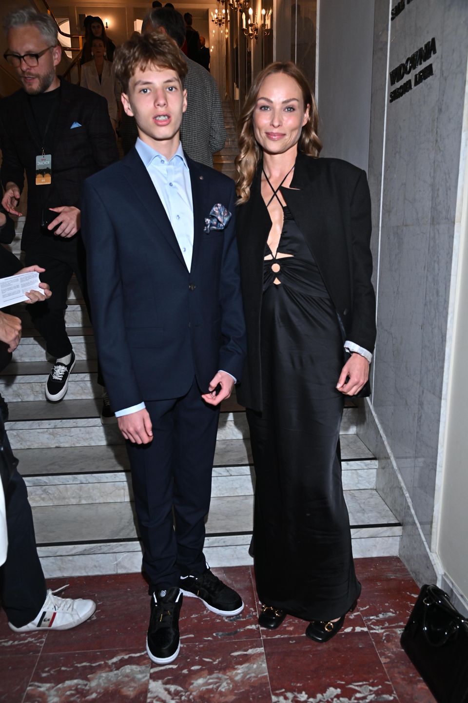 Weronika Książkiewicz z synem