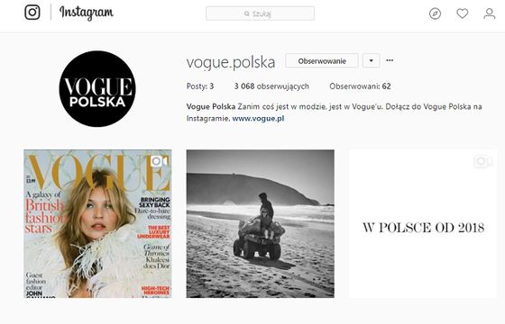 Polski „Vogue” uruchamia oficjalne profile na Facebooku i Instagramie