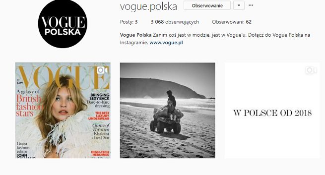 Polski „Vogue” uruchamia oficjalne profile na Facebooku i Instagramie