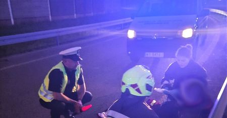 Motocyklista rozbił się na A1. Miał ponad 2 promile