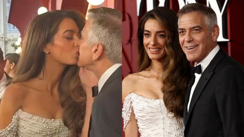 George Clooney migdali się z ukochaną na ściance