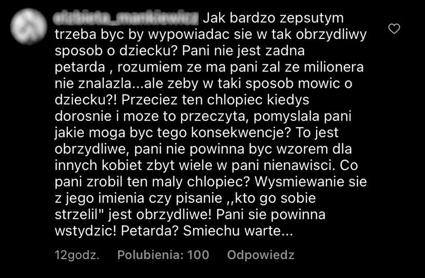 Paulina Smaszcz udostępniła komentarz godzący w syna Izabeli Janachowskiej