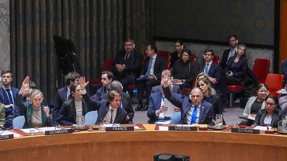NEW YORK, USA - FEBRUARY 24: The United Nations (UN) Security Council meeting on Ukraine held at the United Nations headquarters on February 24, 2025 in New York City. (Photo by Selcuk Acar/Anadolu via Getty Images)