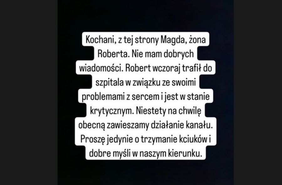 Robert z "Povagowanych" trafił do szpitala