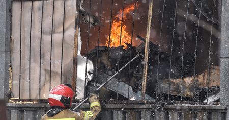 Pożar w Lublinie. Płonie hurtownia ze sprzętem AGD