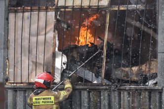 Pożar w Lublinie. Płonie hurtownia ze sprzętem AGD