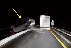 Dachowanie na S7. Jest nagranie z policji