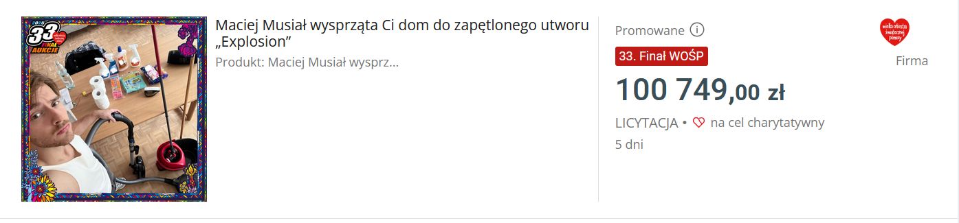 Mensah i Brzoska przebili aukcję na WOŚP Musiała! 