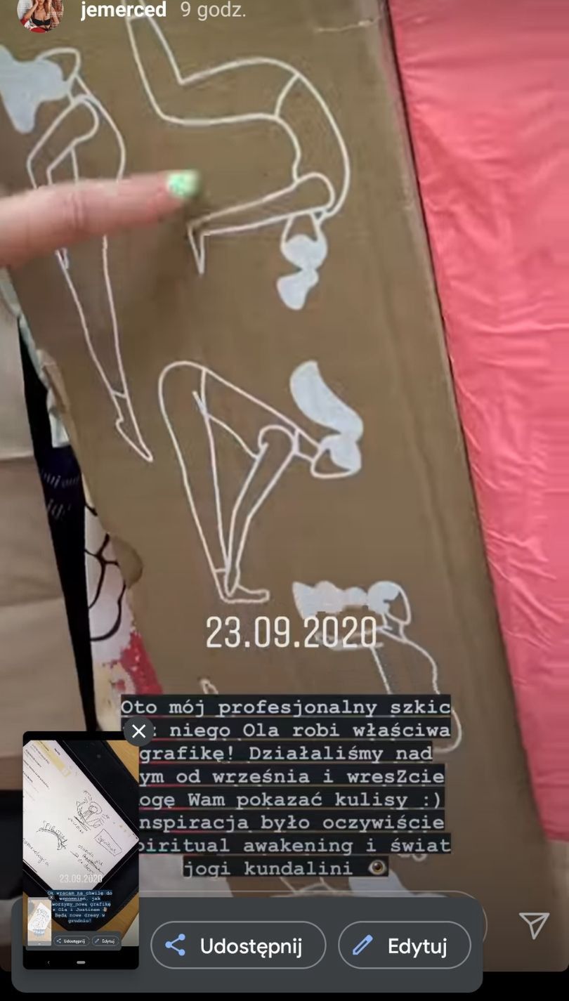 Jessica Mercedes zainspirowała kolekcję dresów cyklem spotkań studia jogi? 