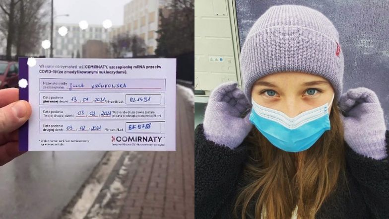 Córka Królikowskich zaszczepiła się przeciw COVID-19