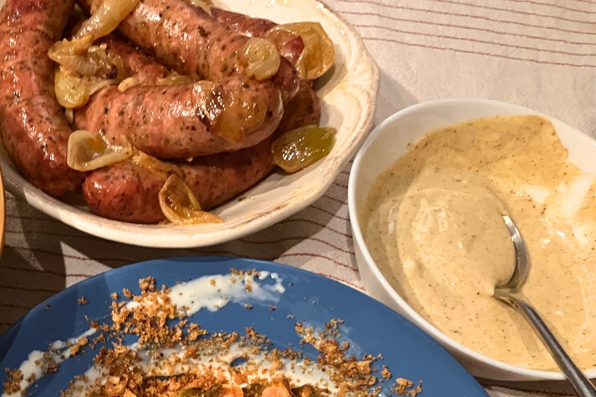 Moja pieczona kiełbasa z sosem curry