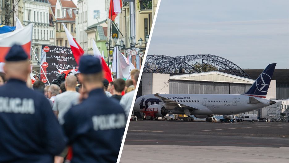 W sobotę doszło m.in. do manifestacji i awarii na lotniskach