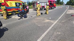 Wypadek na trasie Płock–Wyszogród. Służby pracują na miejscu