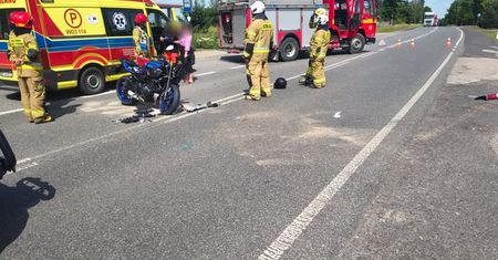 Wypadek na trasie Płock–Warszawa. Służby pracują na miejscu