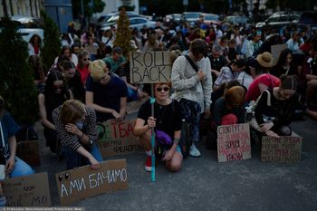 Protest w Kijowie. Domagają się ruchu Zełenskiego