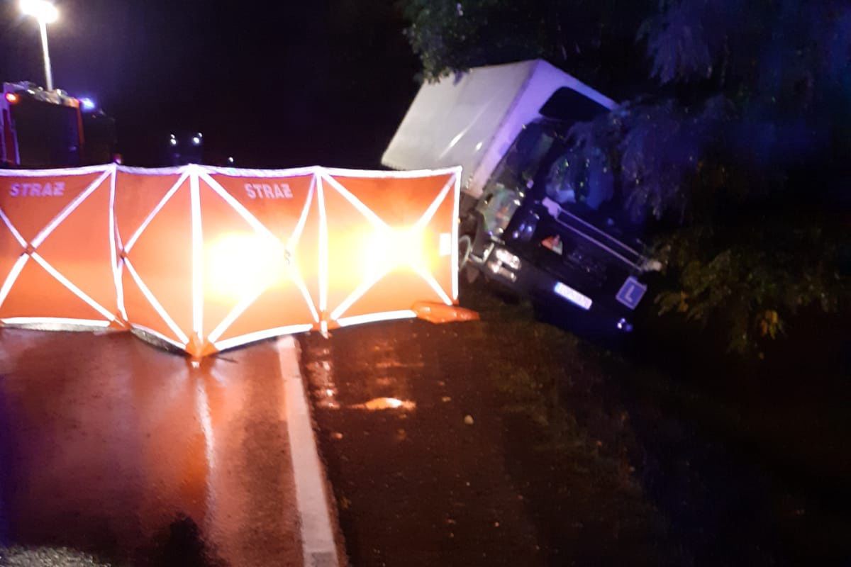 Strzelce. Tragiczny wypadek na drodze krajowej nr 12 (Fot.: policja.gov.pl)
