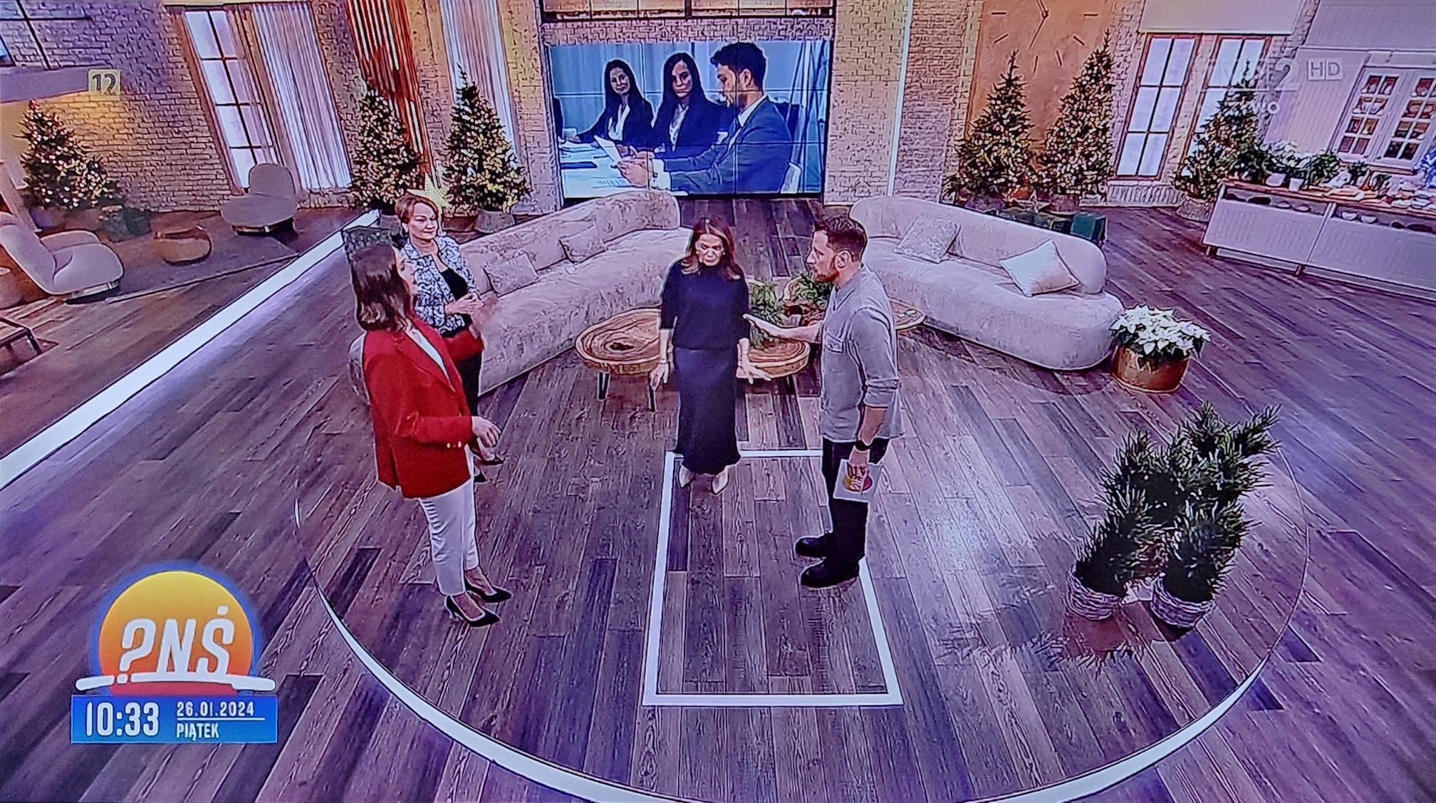 Small talk z szefem i w windzie w "Pytaniu na śniadanie". Był nawet mały "pokaz"