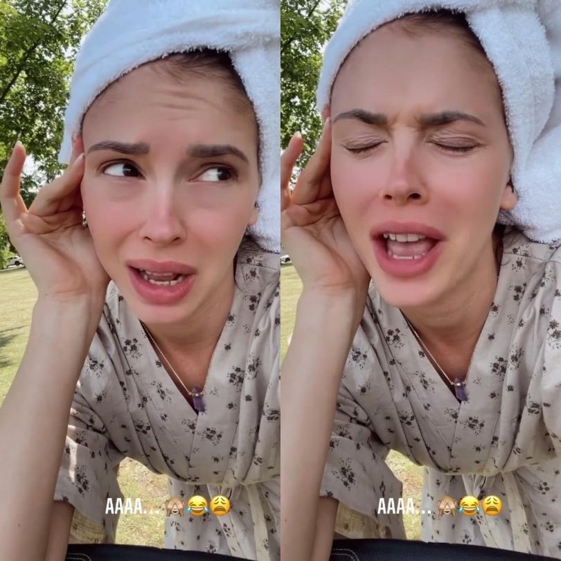 Klaudia Halejcio uskarża się na zapalenie piersi