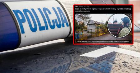 Szok w Jabłonnie. Policja postrzeliła mężczyznę z widłami