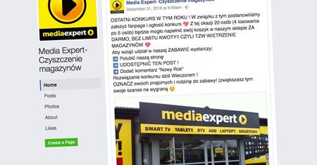 Tysiąc ofiar fałszywego profilu Media Expert na Facebooku