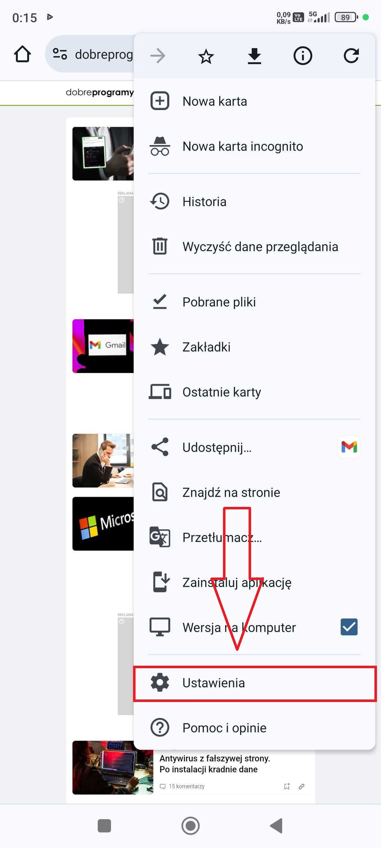 Blokowanie powiadomień w przeglądarce Google Chrome