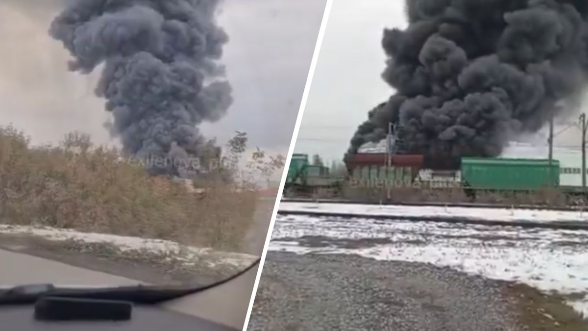 Słup ognia nad Nowosybirskiem