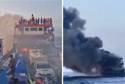 Pożar promu płynącego do "Wyspy śmierci". Pasażerowie skakali za burtę. Są nagrania