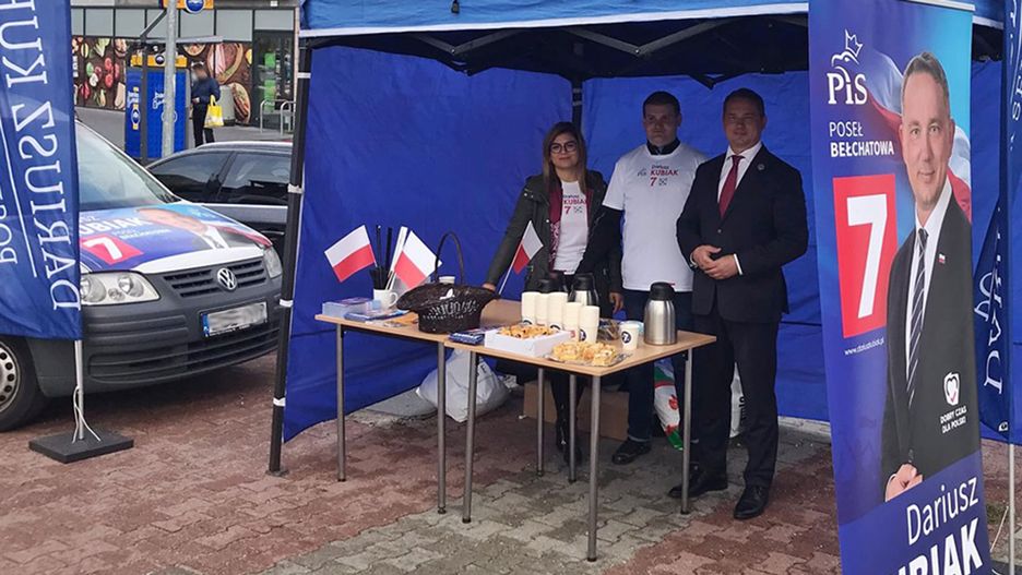 Atak na wolontariuszy posła PiS Dariusza Kubiaka w Radomsku